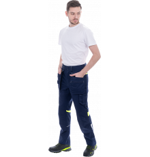 Брюки ACTIVE FLEX / АКТИВ ФЛЕКС, летние, т.синий-флуоресцентный желтый